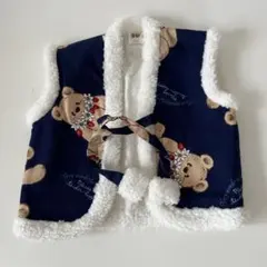 クマ柄 ベビーベスト 90cm