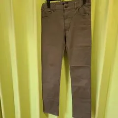 GLAZOS スリムフィットパンツ 　カーキ　160cmのサムネイル