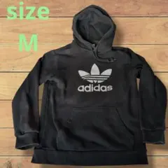 ✨adidas✨　アディダス　スウェット　パーカー　トレフォイル　黒　M
