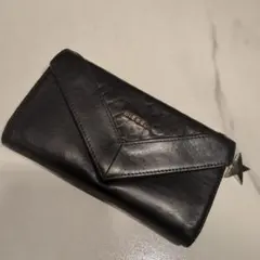 DIESEL ブラックレザー 長財布 星型チャーム付き美品