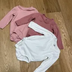H&M リブ編みロンパース 3点セット　オーガニックコットン