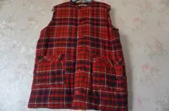 Tranquillité チェック柄中綿入りベスト