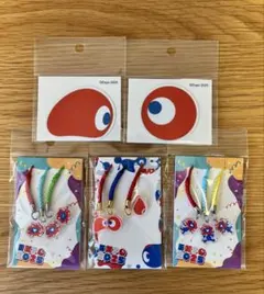 ミャクミャク シェアストラップ 根付3点とコミャクステッカーセット