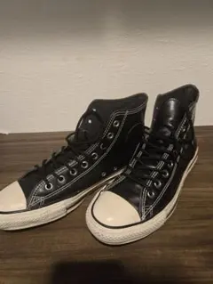 コンバース オールスターハイ レザー ブラック 28cm