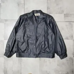 ヴィンテージ テーラードジャケット 短丈 日本製 昭和レトロ ゆったり 肩パット