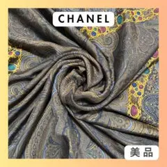 CHANEL シャネル グリポア柄 ペイズリー 宝石 シルク スカーフ CHANEL シャネル グリポア柄 ペイズリー 宝石 シルク スカーフ