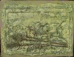 金子國義、絵画、油彩、SM号、ピンオを噛む女、高級額縁、肉筆、鴨居玲