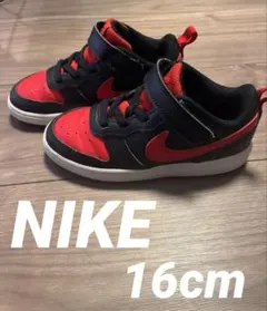 NIKE スニーカー 16cm ブラック レッド