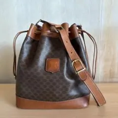 オールドセリーヌ マカダム 巾着ショルダーバッグ 正規品 鑑定済み