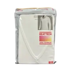 新品 ユニクロ ヒートテック VネックT 九分袖 Ｌ 白 メンズ 男性 紳士