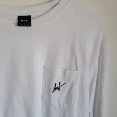 美品 HUF POCKET TEE ロングスリーブTシャツ　刺繍　ロゴ
