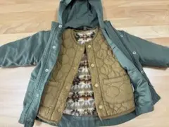 BREEZE フード付き モッズコート風 3Way コート 90cm