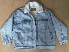 H&M ボアデニムジャケット ライトブルー Lサイズ
