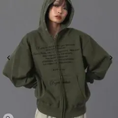 【X-girl】EYELET EMBROIDERY ZIP UP HOODIE