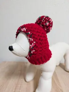 ハンドメイド犬帽子　 クリスマス帽子㉖ ゆったりサイズ