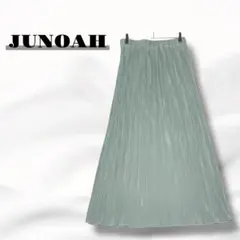 ジュノア プリーツロングスカート カジュアル ウエスト総ゴム Z7198☆