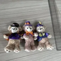 ハロウィン　ダッフィー シェリーメイ ぬいぐるみバッジ ハロウィン 3点セット