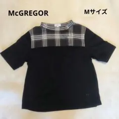McGREGOR/マクレガー異素材切替（チェック柄）半袖Tシャツ　レディースMのサムネイル