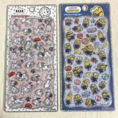 101匹わんちゃん ミニオン プチドロップステッカー 2種セット