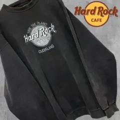 【希少☆USA製90s】ハードロックカフェ刺繍スウェットトレーナー メンズXLのサムネイル