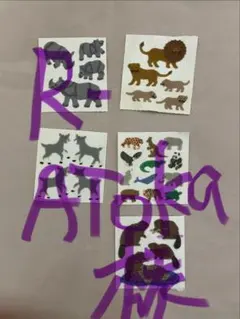 動物イラストシールセット 5点シート