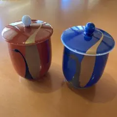 【希少・美品】深川製磁 蓋付き 夫婦湯呑 鶴柄 有田焼 ヴィンテージ