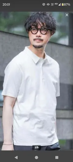 URBAN RESEARCH ROSSO MEN 半袖ポロ M ホワイト メンズのサムネイル