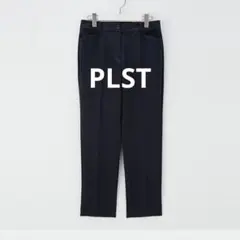 PLST プラステ スティックパンツ コットンブレンド ブラック