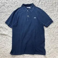 LACOSTE 超高級 ポロシャツ オーバーサイズ ラコステ インディゴ 