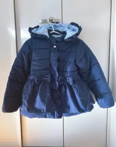 【新品未使用】axes femme kids リボン付きネイビー中綿コート