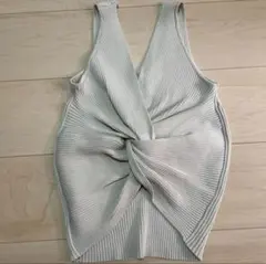 GAL タンクトップ　前　絞り　フリーサイズ d.i.a.系　夏秋冬服　ヘソ出し