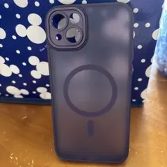 iPhone15plus用ケース マグネット搭載 パープル
