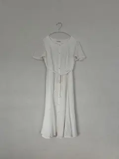 【MISCHMASCH】ホワイトロングワンピース 半袖