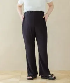 LEPSIM レプシィム 【産前・産後対応】マタニティ　楊柳フレアパンツ