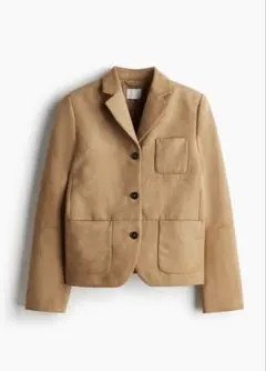 H&M シングルブレストブレザー　スエードジャケット