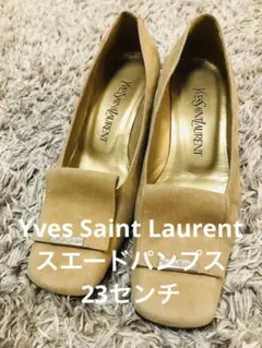 Yves Saint Laurent ベージュ スエード パンプス　36