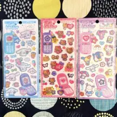 【正規品】クラックス サンリオ 平成はっぴーフォンステッカーズ 3枚セット 新品