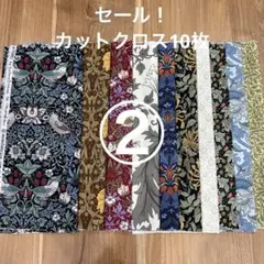 ②セール！カットクロス10枚　moda生地ウィリアムモリス　10種