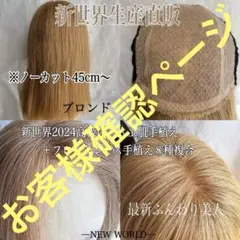 2024新世界　人毛100%　ウィッグ　フルウィッグ　シルクスキン　医療ウィッグ