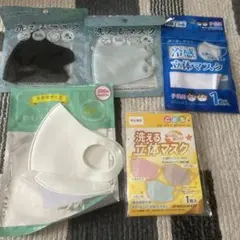 洗える立体マスク 子供用 5点セット