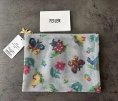 新品 フェイラー ハイジ メッシュポーチ HEMP-231350 シルバーグレー