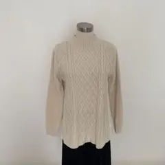 在庫セールearth music&ecologyケーブル長袖セーターフリーサイズ