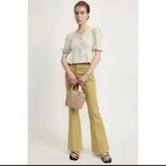 レース パフスリーブ トップス アイボリーsly cut lace blouseのサムネイル