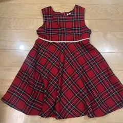 I am Marilyn 赤チェックワンピース　120