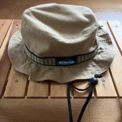 KAVU ストラップバケットハット ベージュ Sサイズ
