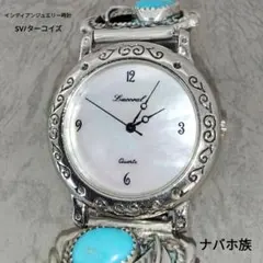 インディアンジュエリー レア ターコイズウォッチ ブローチタイプ
