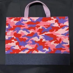 レッスンバック　絵本バック　迷彩柄ピンク