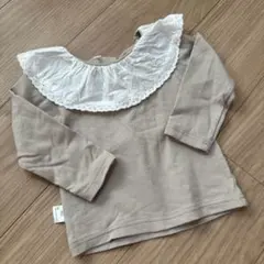 レース襟付き 長袖トップス 90