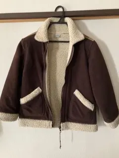 ボア素材ブラウンジャケット　130