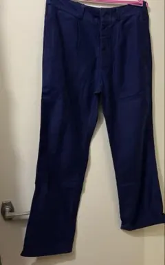 70's80'sユーロヴィンテージ古着 フレンチワークパンツ インクブルー 美品